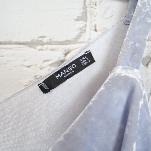 Mango Crushed Velvet Silver Tank Top - Picture 4 of 4